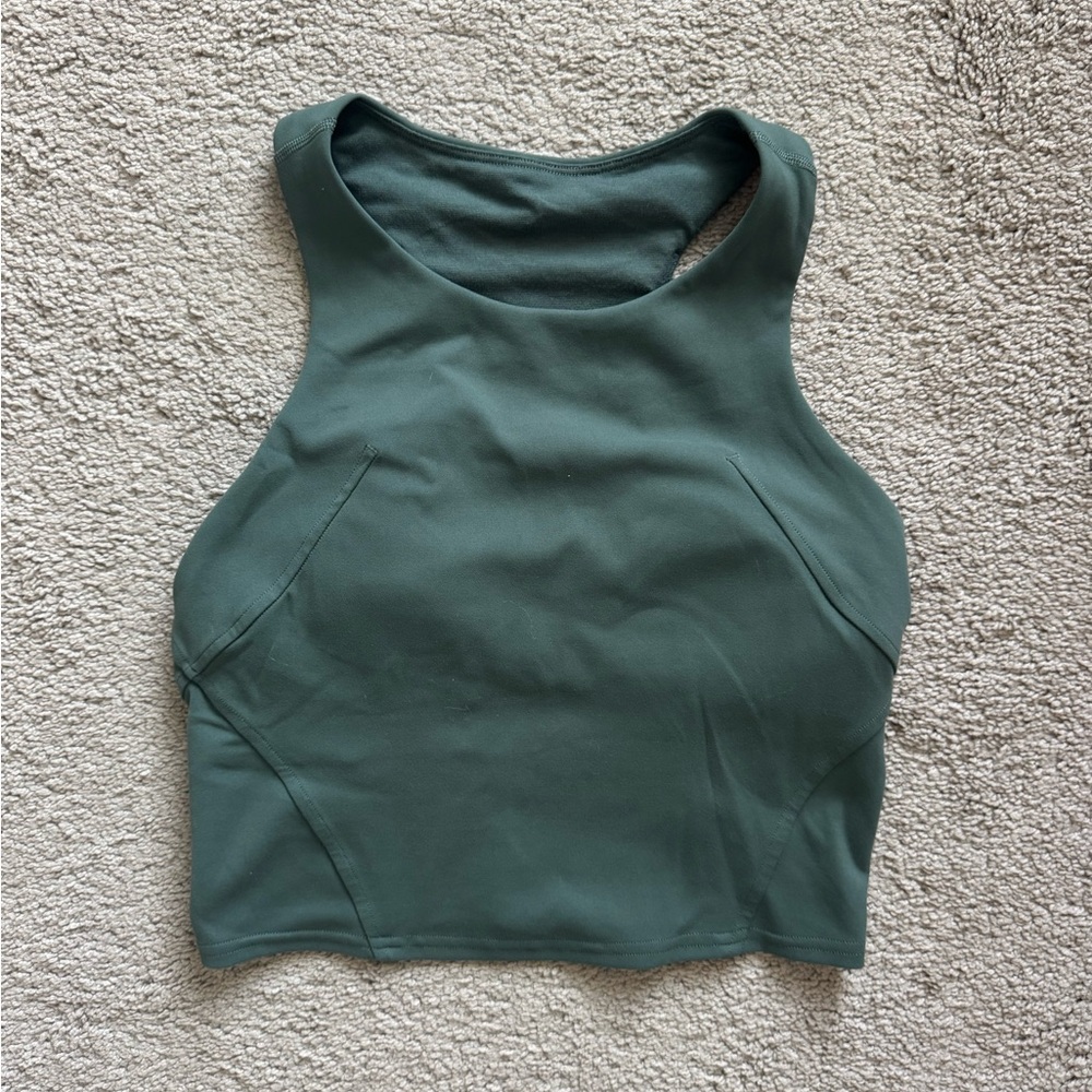 Lululemon Green Wunder Train Tank sz 6